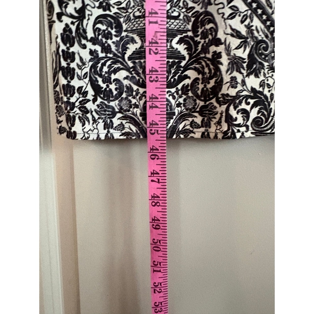 MM.LaFleur Baroque Print Midi Shift Dress Print Black White +1 1X - Picture 7 of 9